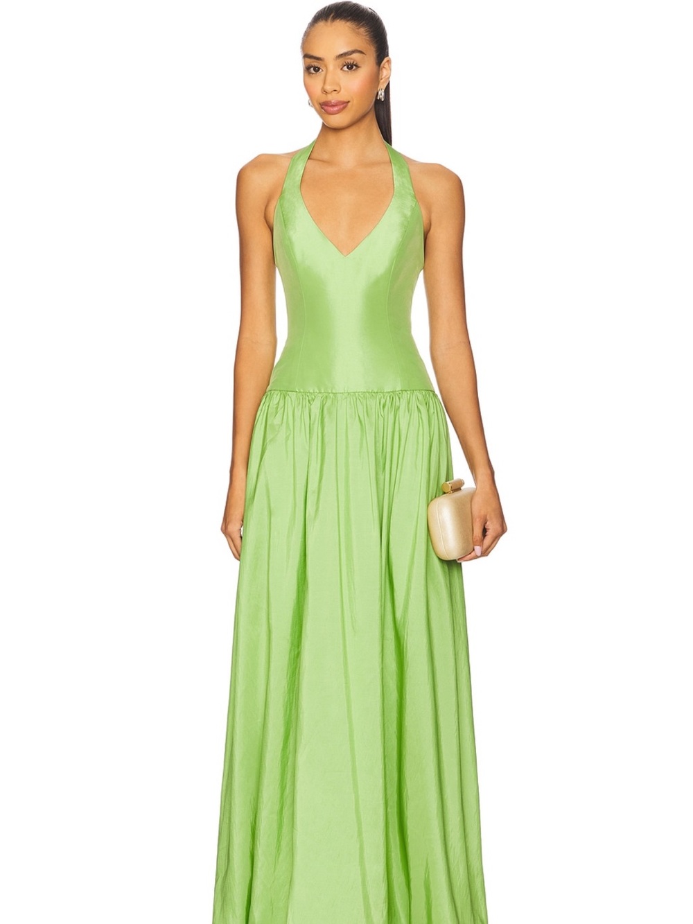 Show Me Your MuMu Lime Green Halter Maxi Dress